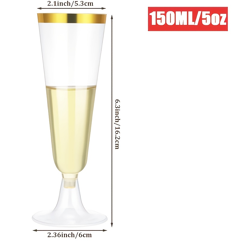 set 6 flute monouso in plastica 39730 calice champagne