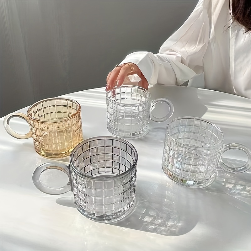 Clear Glass Water Cup Slim Coffee Cup For Juice Milk Ice - Temu