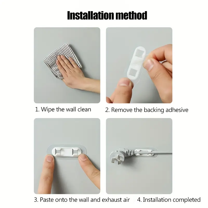 Kitchen Electrical Wire Fixing Device, Self-adhesive Punch Free Plug And  Cable Management Device, Wall Wiring Clip Fixation, Power Cord Clip Clip  Clip Buckle - Temu