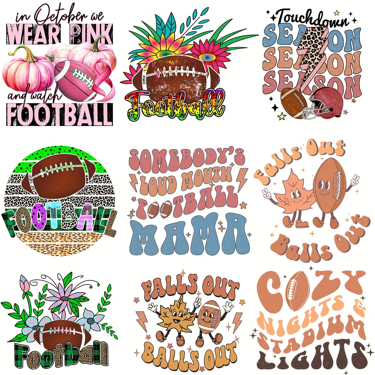 Iron On Stickers Patches Football Iron On Heat Transfer - Temu