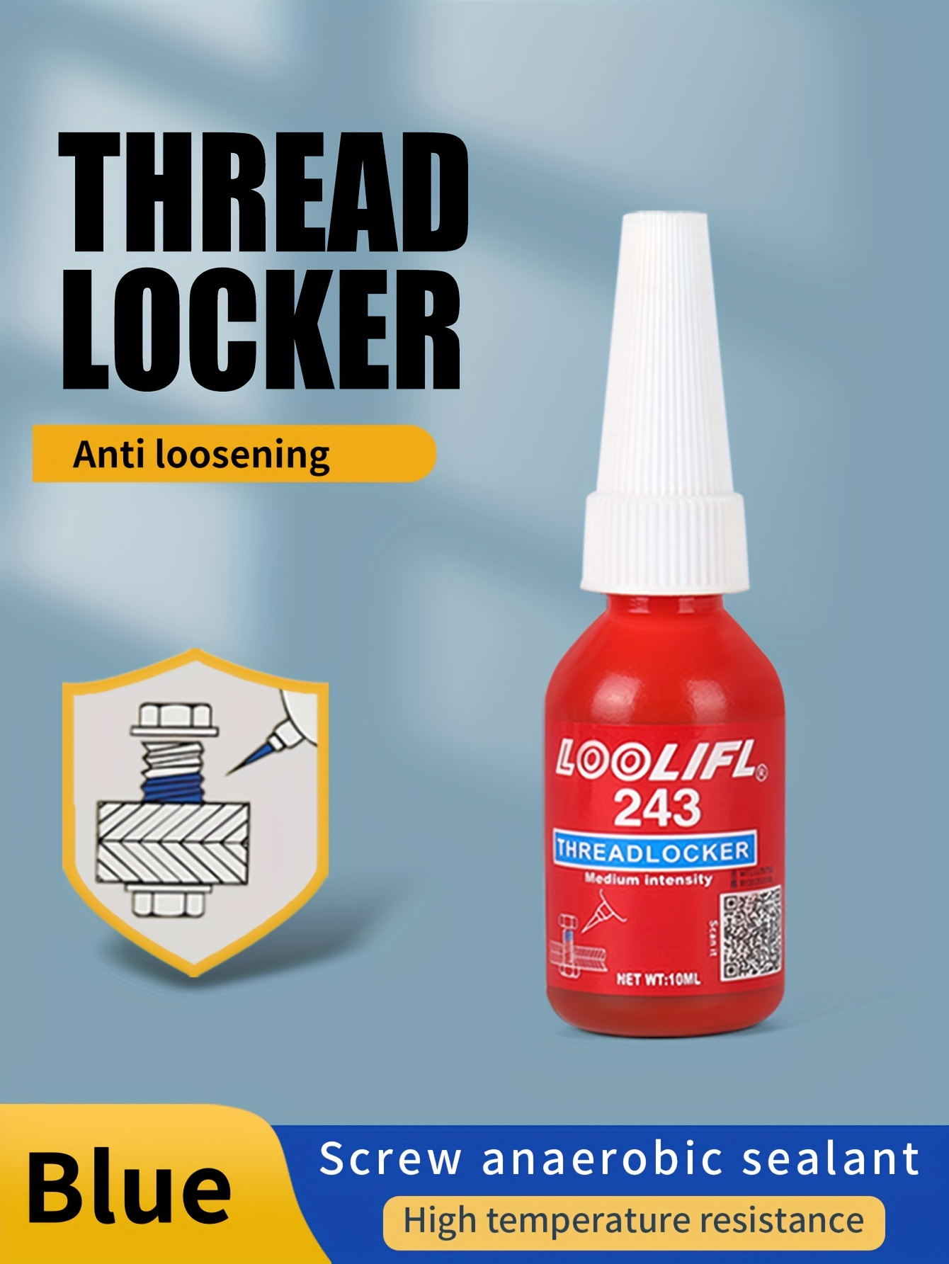 Threadlocker glue loctite 243 seal Fill the gap Anti-vibration screw  tightening Protection thread 243 262 263 271 272 277 290 - AliExpress