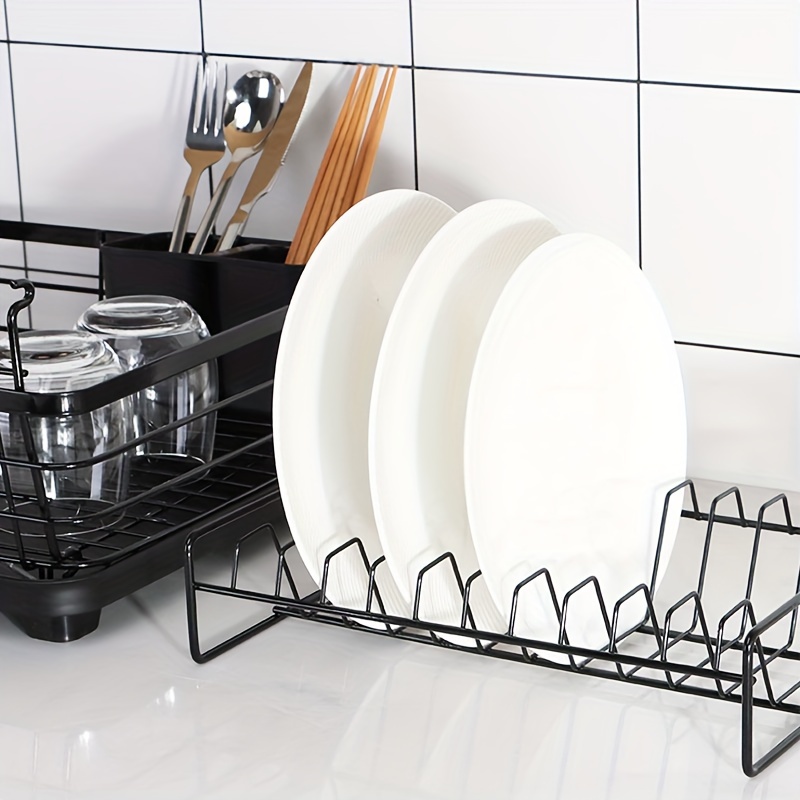 1pc Kitchen Household Iron Sink Rack, Dishes And Bowl Drain Rack, Thickened  Countertop Multi-functional Tableware Storage Bowl Organizer, Home Kitchen