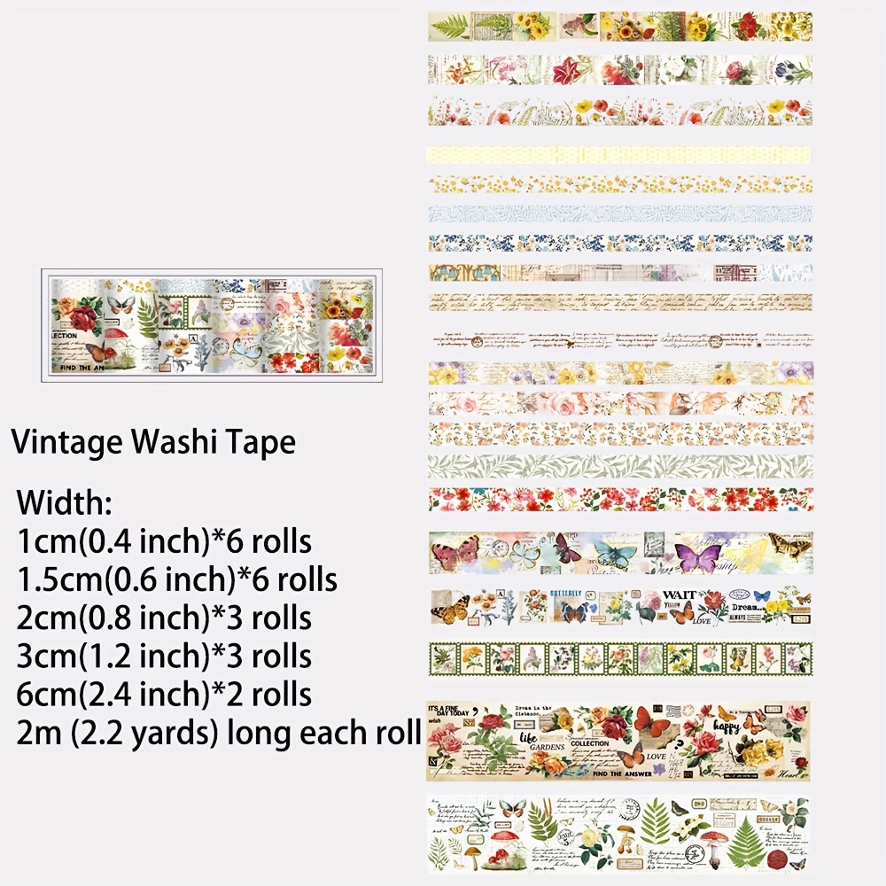 Hevirgo 1 Set DIY Adhesive Washi Tape Fantastic Hand Account Masking Tape Paper Decoration Clear Washi