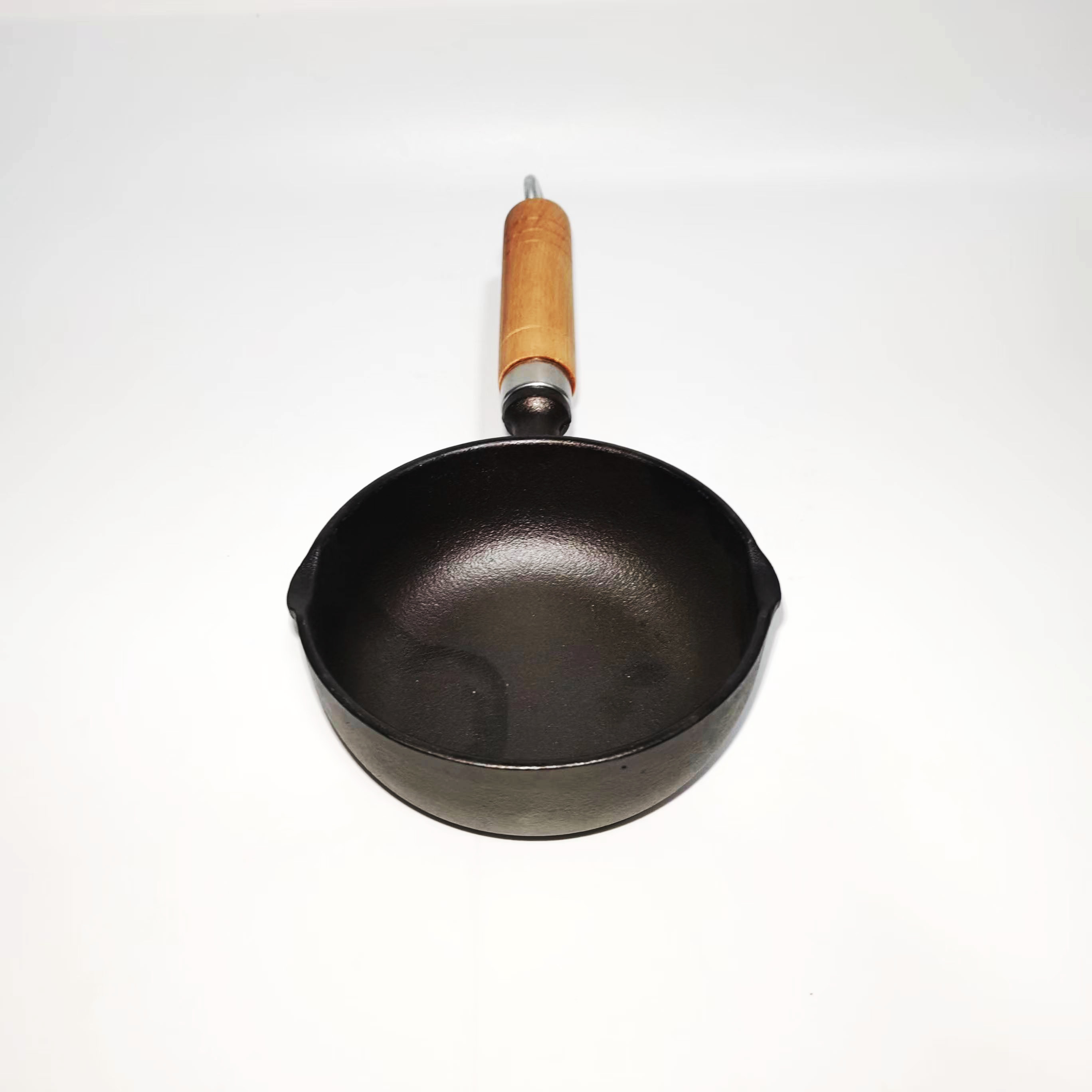 1pc, Pre-seasoned Cast Iron Pan, Fryer, Household Multifunctional Soup Pot,  Pan, Uncoated Pan, Omelette Pan, Iron Oil Pouring Pan, Breakfast Tool, K