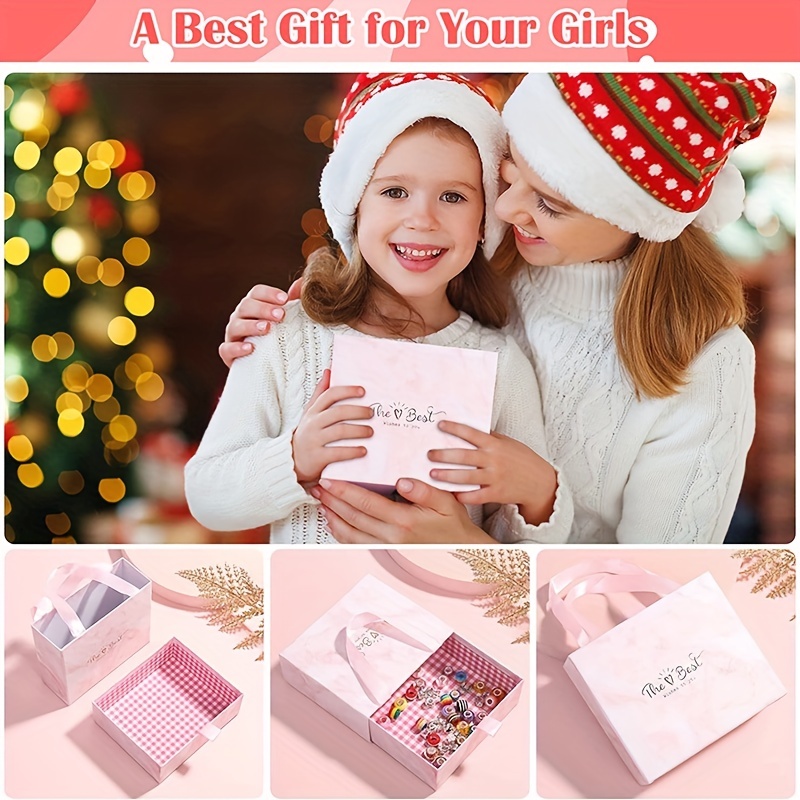 Christmas Beaded Bracelet Charm Bracelets Metal Girls Gift Kids