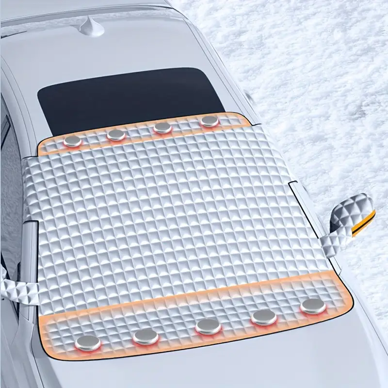 Kaufe Auto-Windschutzscheiben-Schneedecke mit Magneten, Frost, Frost,  Sonnenschutz, reflektierend, universell, für Auto, SUV, Winter,  Frontscheibe, Eisdecke, Schutzfolie