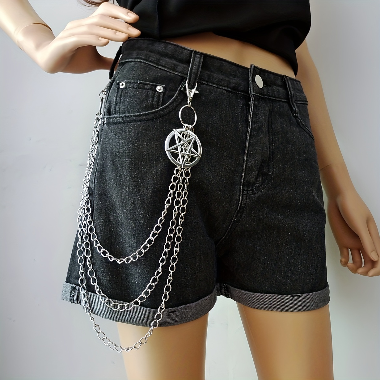 Tgirls Hip Hop Pants Chain Goth Jean Chains Star Punk Pocket Chain for  Women Layered Acrylic Keychains Cute Trouser Chain Rock Wallet Chain for  Men