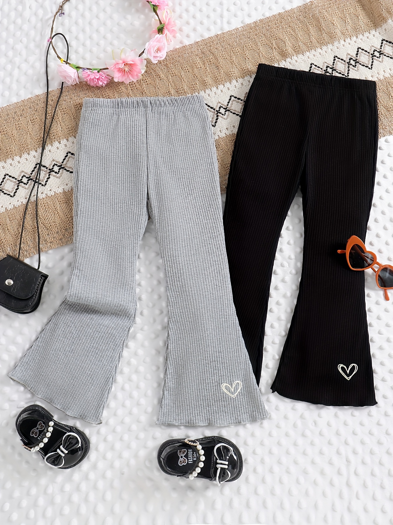 Girl Autumn New Trendy Wide Leg Pants Kids Retro Long Pants - Temu