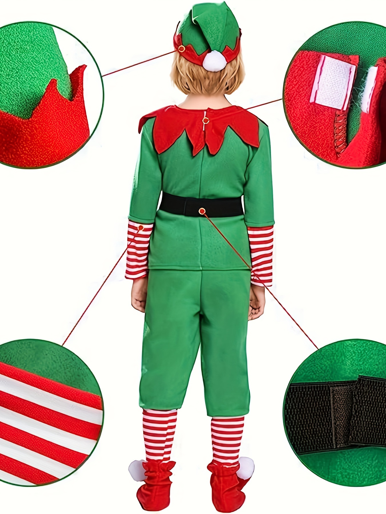Acheter Costume de Cosplay pour enfants filles, elfe de noël