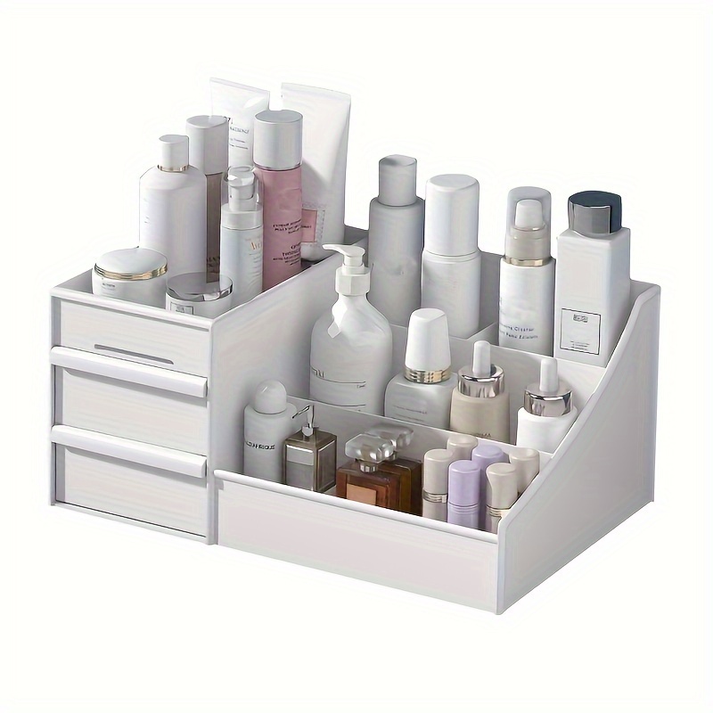 1pc Clear Drawer Type Cosmetic Storage Box, Multi-layer Makeup Organizer,  Household Dust-proof Storage Case, Desktop Storage & Organization