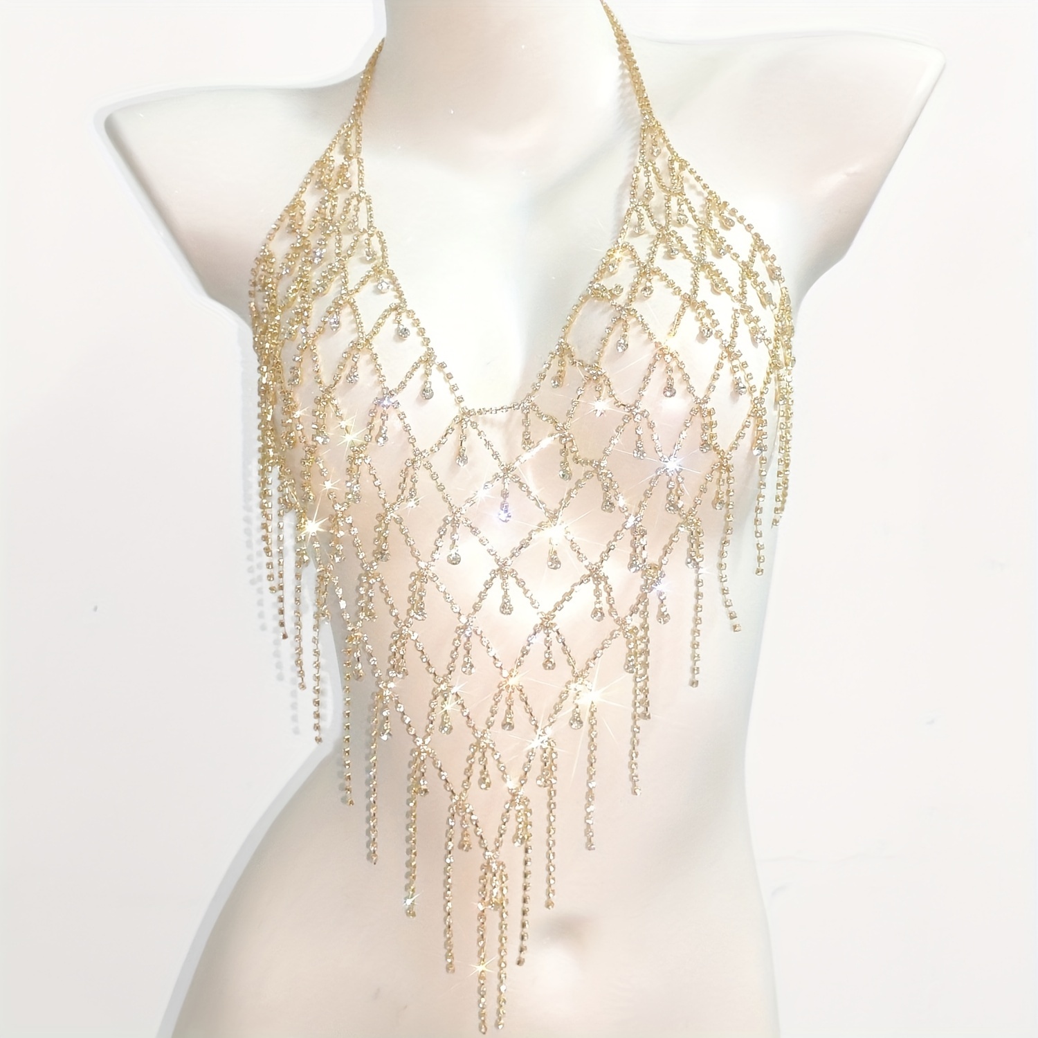Rhinestone Bra Set Jewelry Lingerie Sets Diamond Body Harness Sparkling  Outfit Sexy Tassel Skirt Crystal Body Chain : : Clothing, Shoes &  Accessories