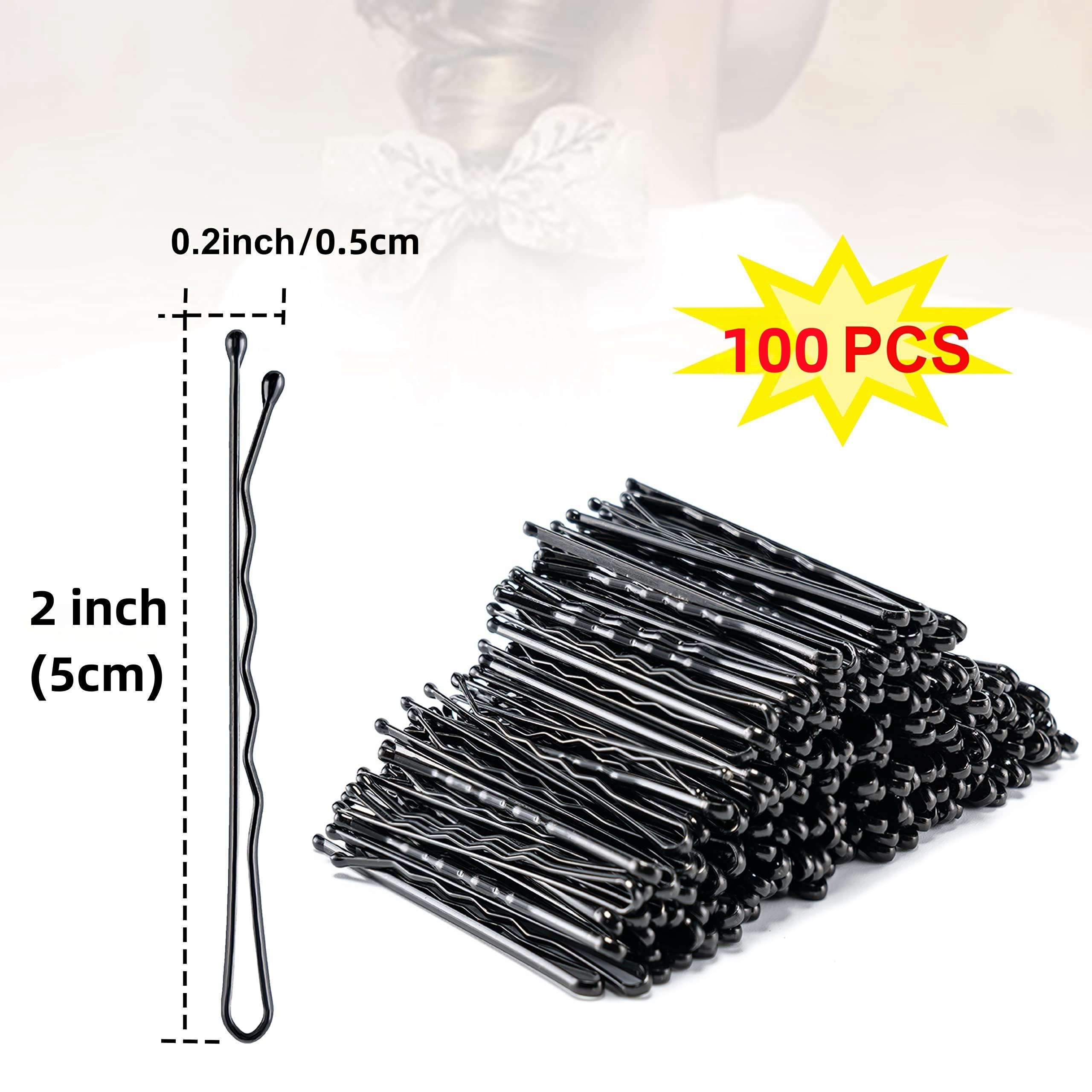 100PCS 2Inches Hair Pins Kit Hair Clips Secure Hold Bobby Pins