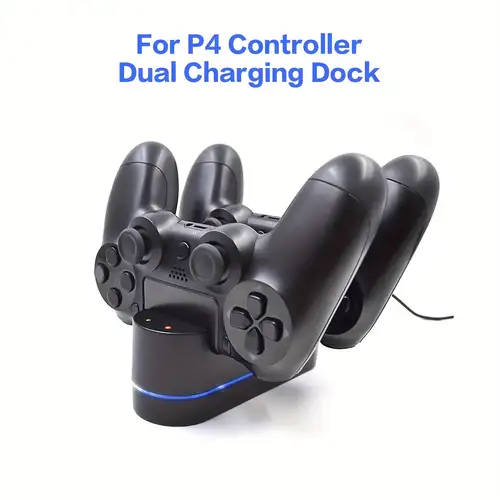 Chargeur de manette pour PS4, station de charge à double chargeur, station  de charge double contrôleur/port de charge PS Move, pour télécommandes Play