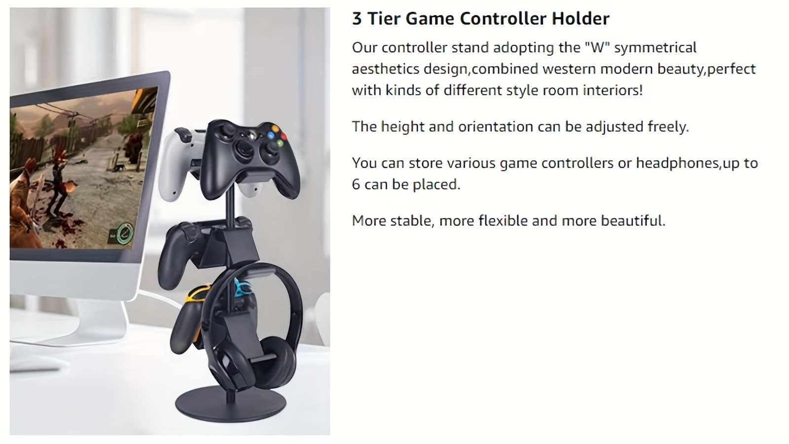 Universal 3 Tier Controller Holder And Headset Stand For - Temu