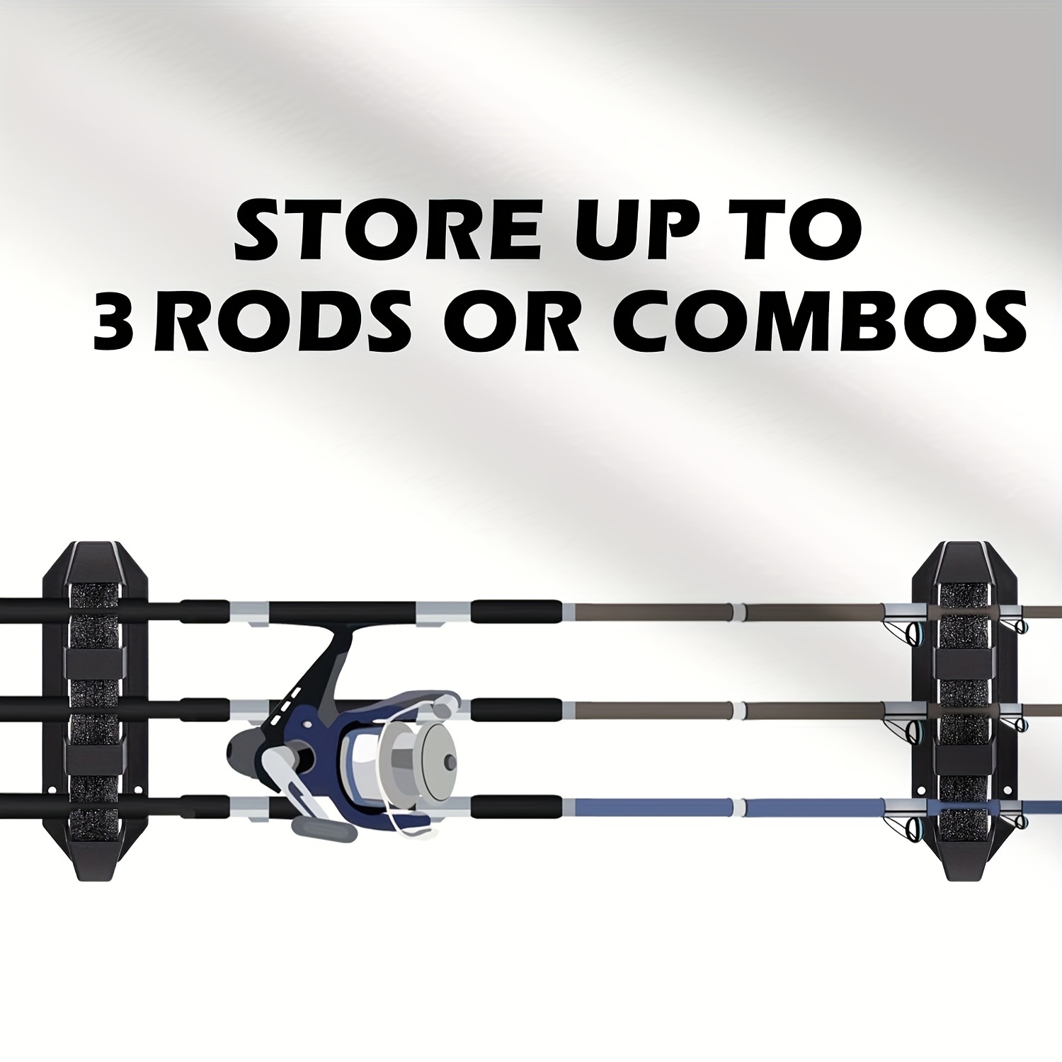 Universal 3 rod Storage Holder Fishing Rods Durable Fishing - Temu