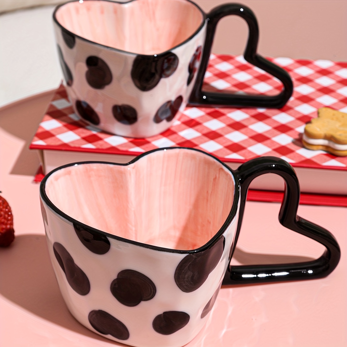 cute coffee tea cup with steam in shape of heart Mug