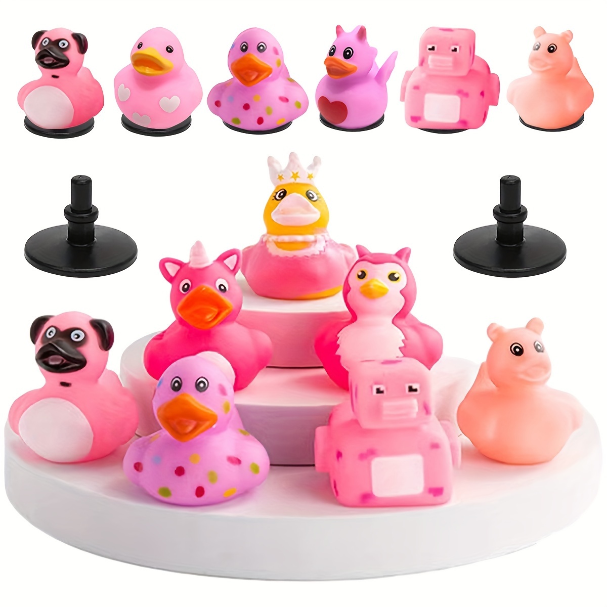Paperelle bagno set 12 mini papere design pirata vasca mini duck bath toys