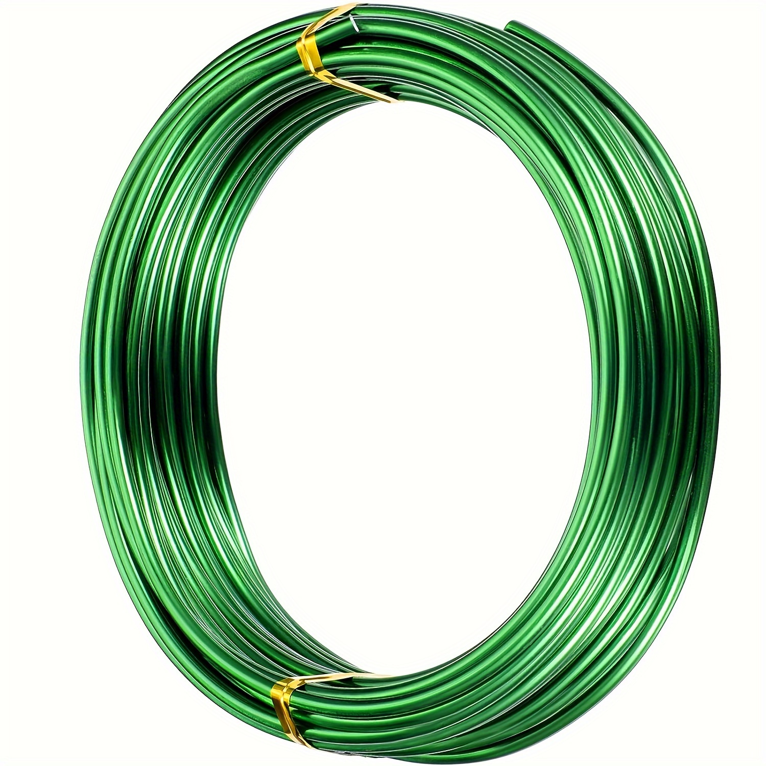 Aluminum wire, round 12 gauge 2mm, 32 ft., diamond cut, apple green an –  PlumBazaar