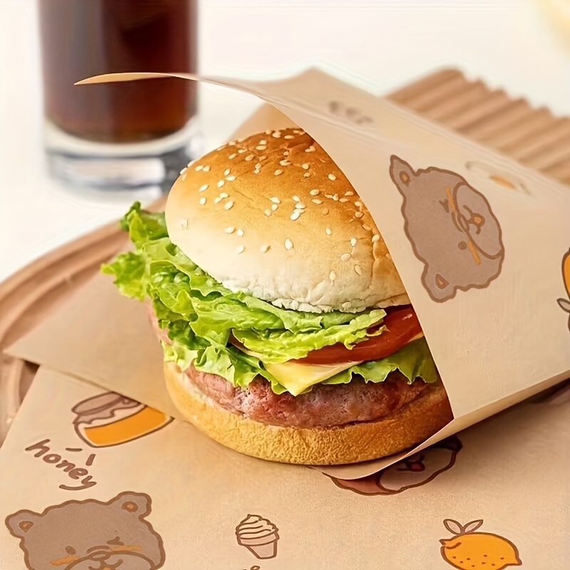 Bear Deli Paper Sheets Cute Kawaii Food Wrapping Paper - Temu