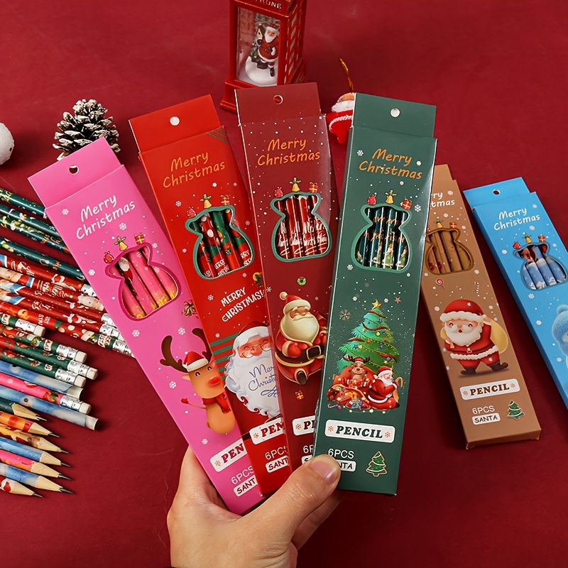 Christmas Pencils With Eraser For Christmas Party Favors - Temu