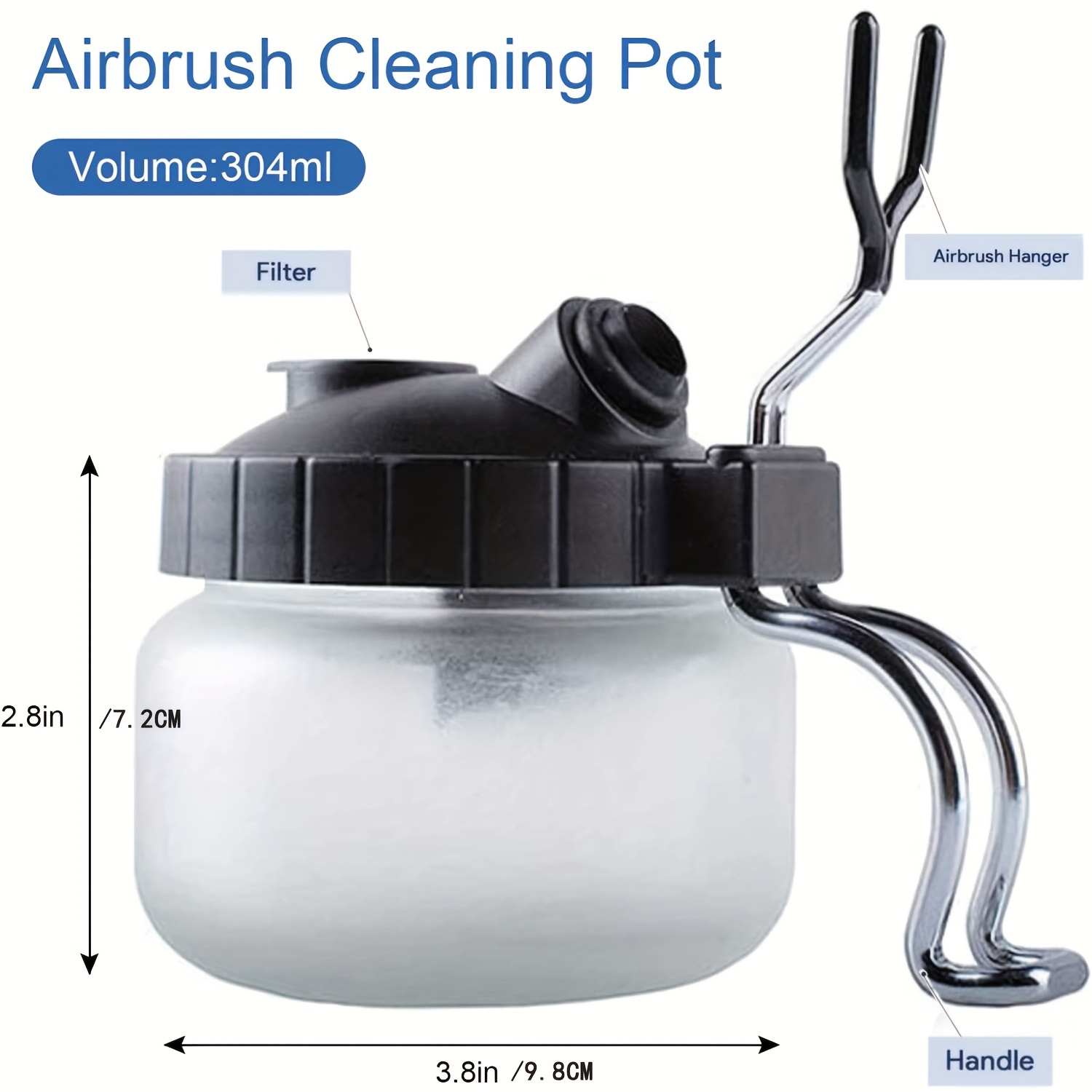 Airbrush Deluxe Airbrush 1 Cleaning Pot With Holder - Temu