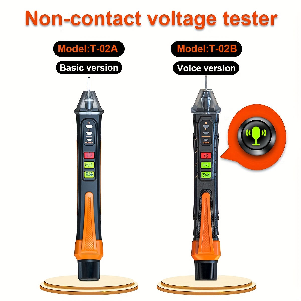 

1pc Non-contact Voltage Tester 12-1000v Ac Voltage Tester Pen Circuit Tester Electric Indicator Wall Tool With Flashlight Buzzer