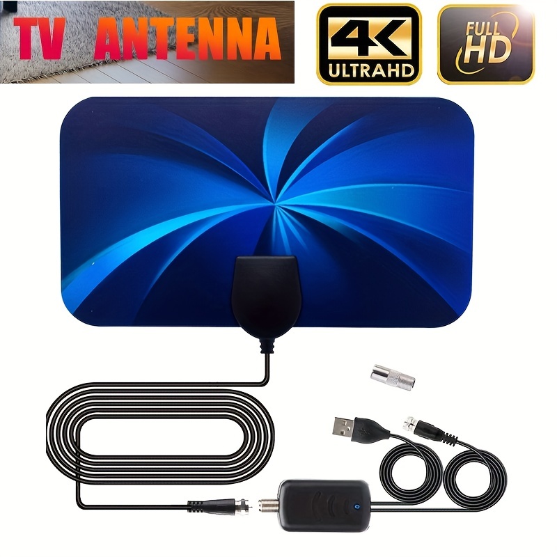 Antena Tv Mejorada 80 Millas / Antena Digital Hd Hdtv Interior 1080p 4k  Largo Alcance - Hogar Inteligente - Temu