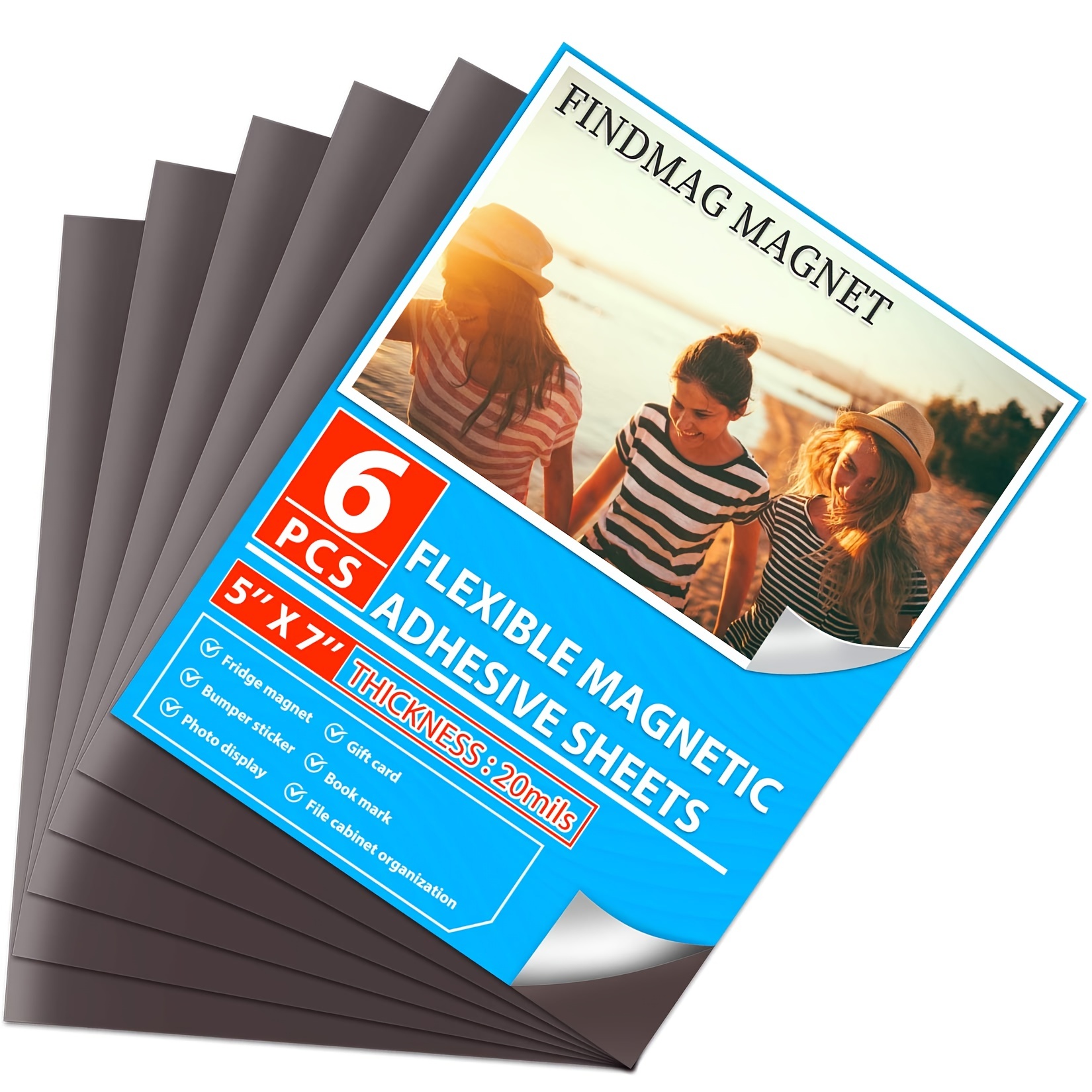 Magnetic Sheets With Adhesive Backing Flexible Magnetic - Temu
