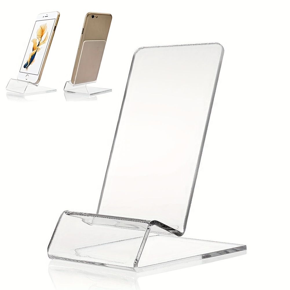 

Acrylic Clear Phone Stand Mount Cell Phone Display Holder Mobile Phone Desk Plastic Stand Support Holder For All Phones, Smartphones
