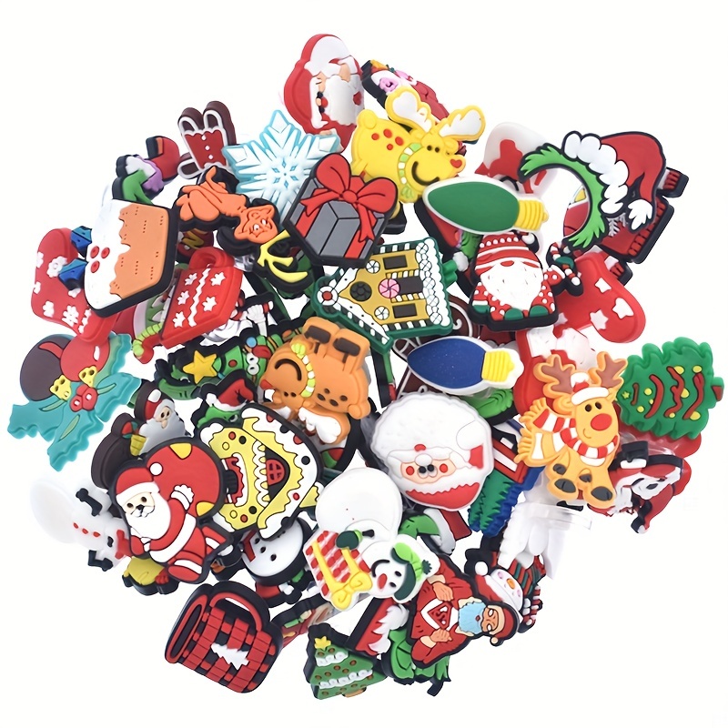 20PCS PVC Straw Topper Christmas Series Reusable Straw Charms