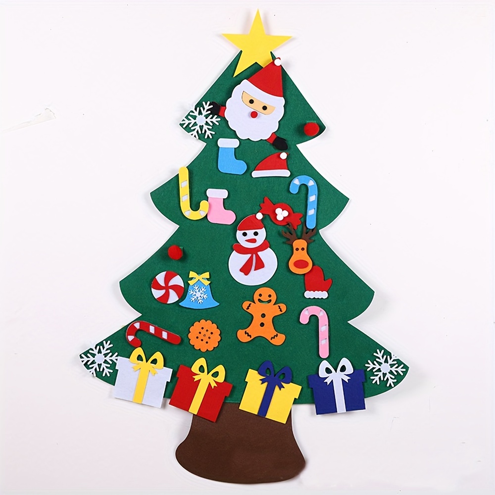 Diy Lighted Felt Christmas Tree Set Plus Snowman Advent - Temu