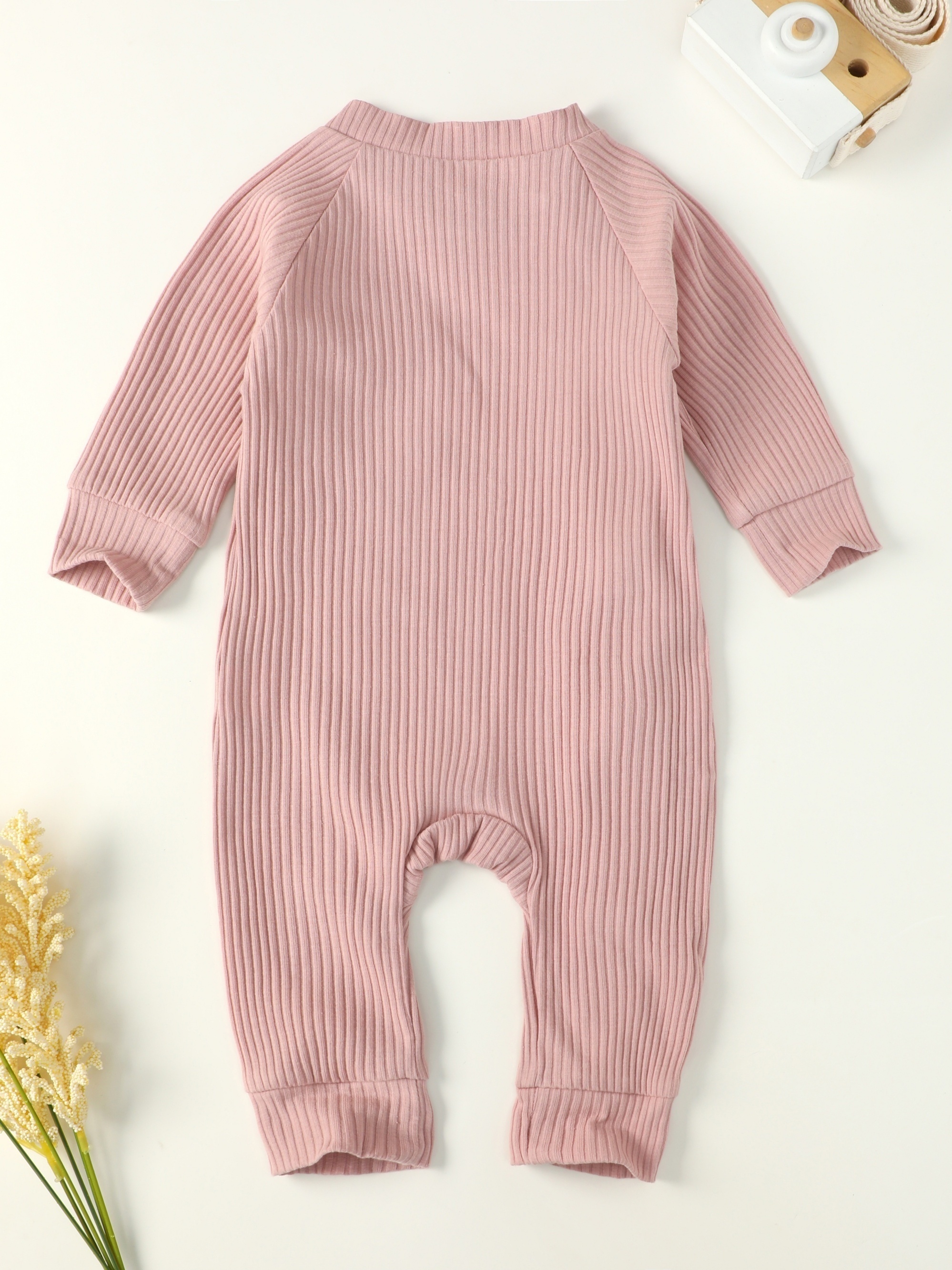 Baby Boy Comfy Cotton Ribbed Kit Diagonal Zipper Snaps - Temu