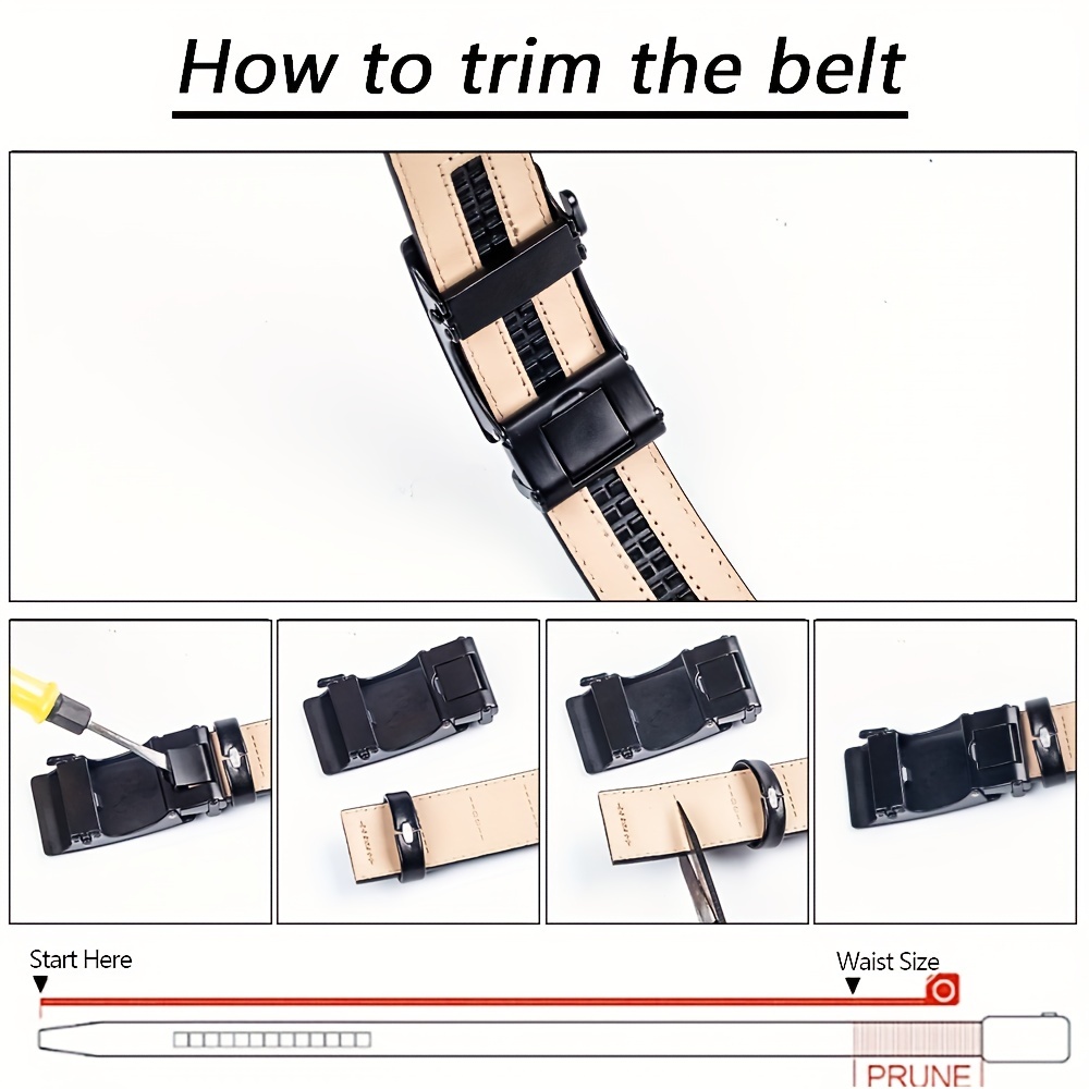 Ratchet Belt for Men Dress Adjustable 1 3/8 Genuine Leather Designer Belt,  Size Length Can be Cut, with Gift Box 