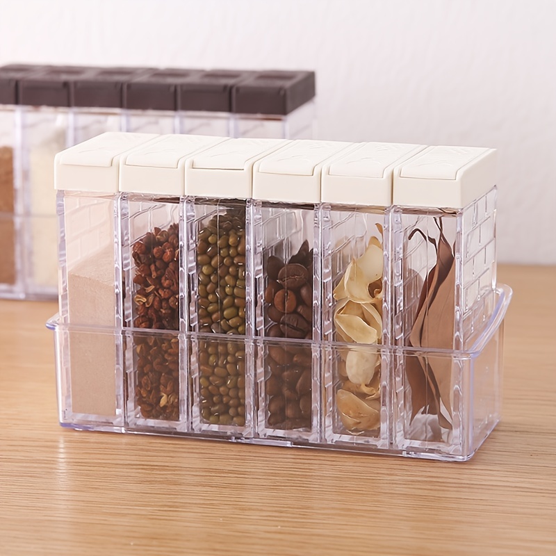 10x Plastic Spice Jar Salt Herb Seasoning Box Storage Container Pot  w/Sifter Lid