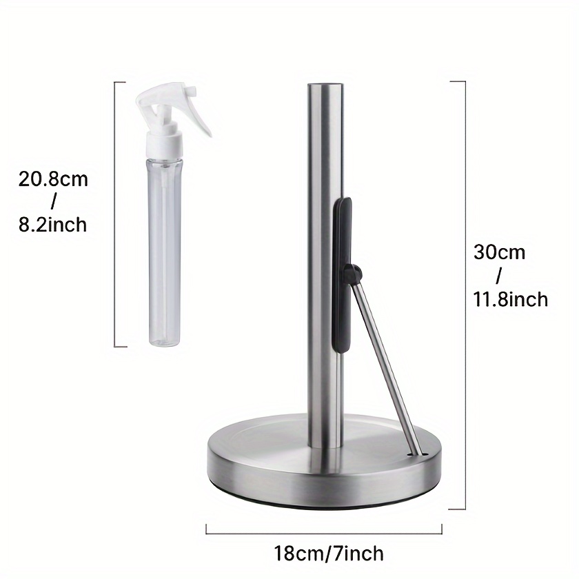 Paper Towel Holder with Spray Bottle,Stainless Steel Countertop