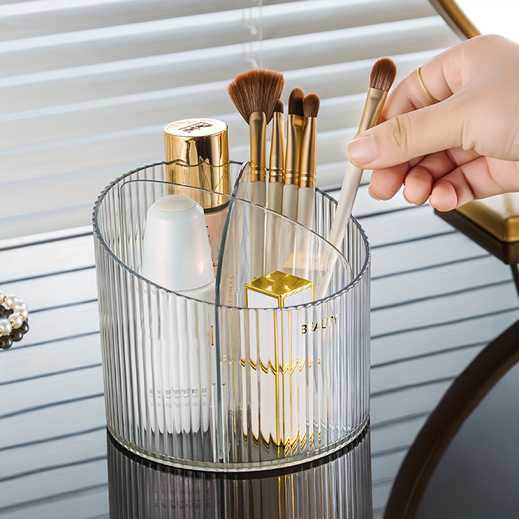 Transparent Thickened Makeup Brush Holder Storage Box - Temu