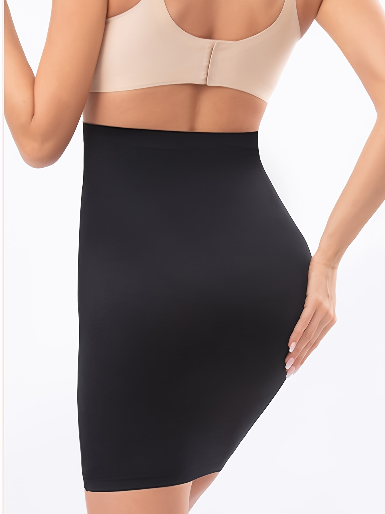 Seamless High Waisted Half Slip Body Shaper Tummy Control Shapewear Skirt  Dress