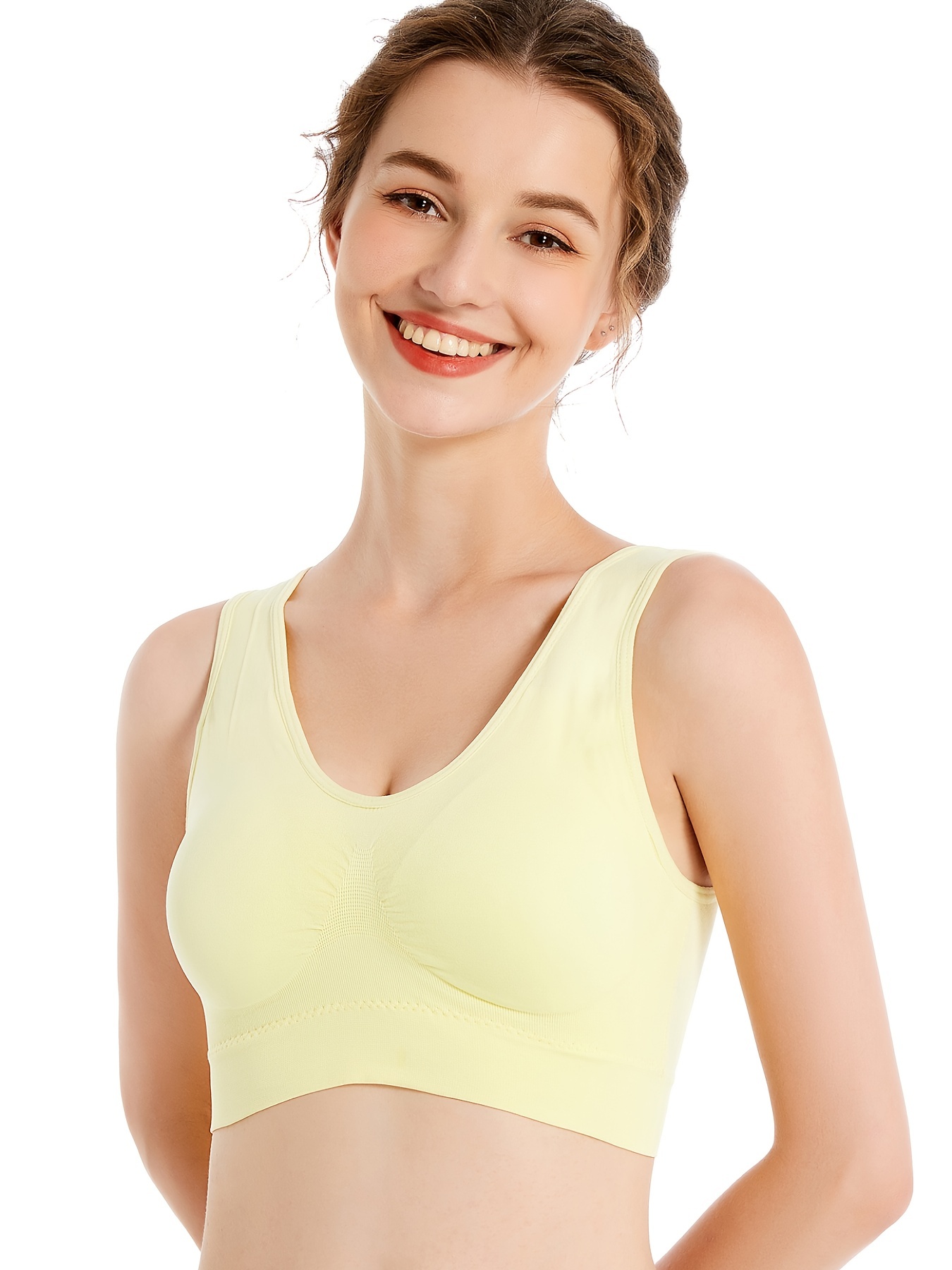 Women Seamless Yoga Top Breathable Sports Bra Gym Sports Vest