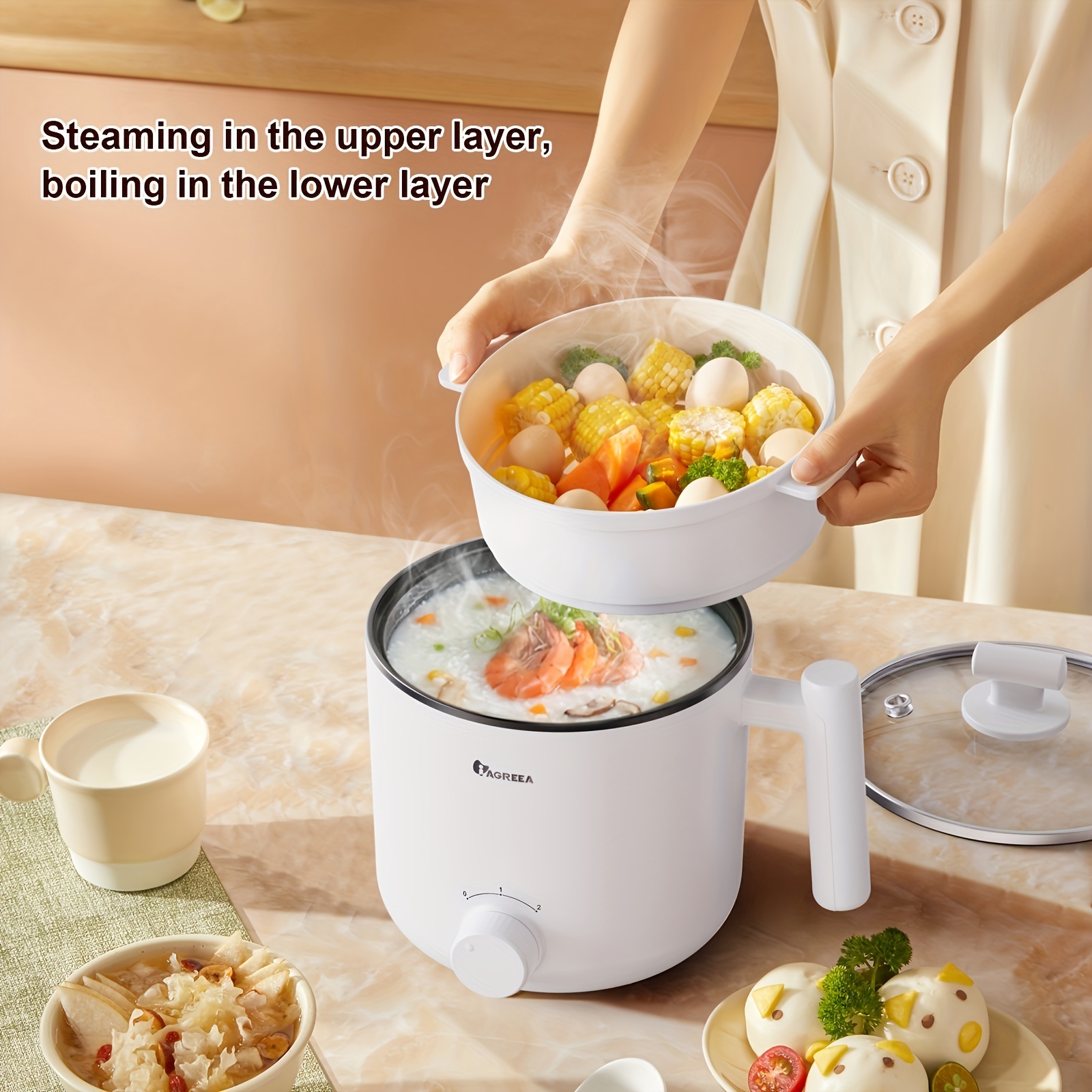 Multifunctional Mini Rice Cooker,portablerice Cooker,smart Control  Multifunction Cookerstewpot,nonstick Inner Pot,,for Cooking  Rice,porridge,soup And More - Perfect For Dorms And Small Kitchens Kitchen  Accessories - Temu Japan