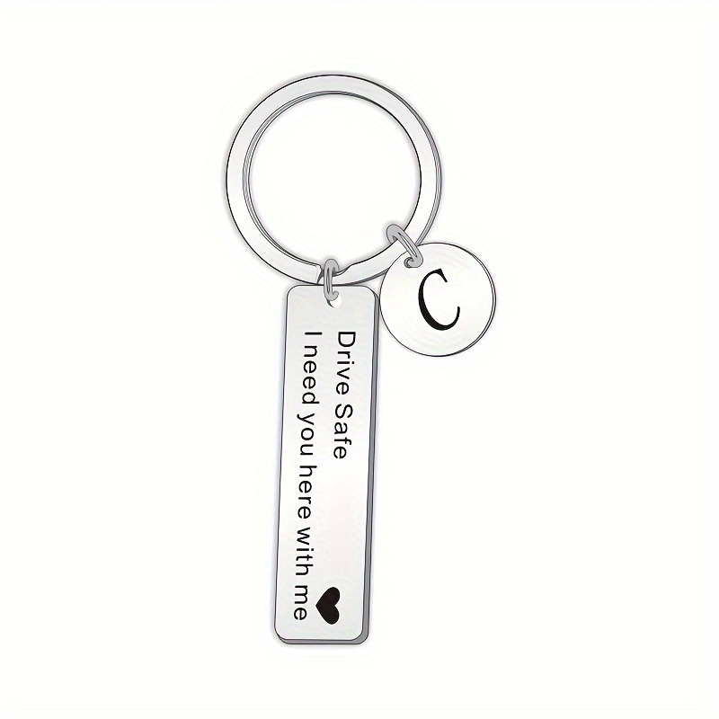  Initial Letter Keychain Alphabet Key Rings Stainless