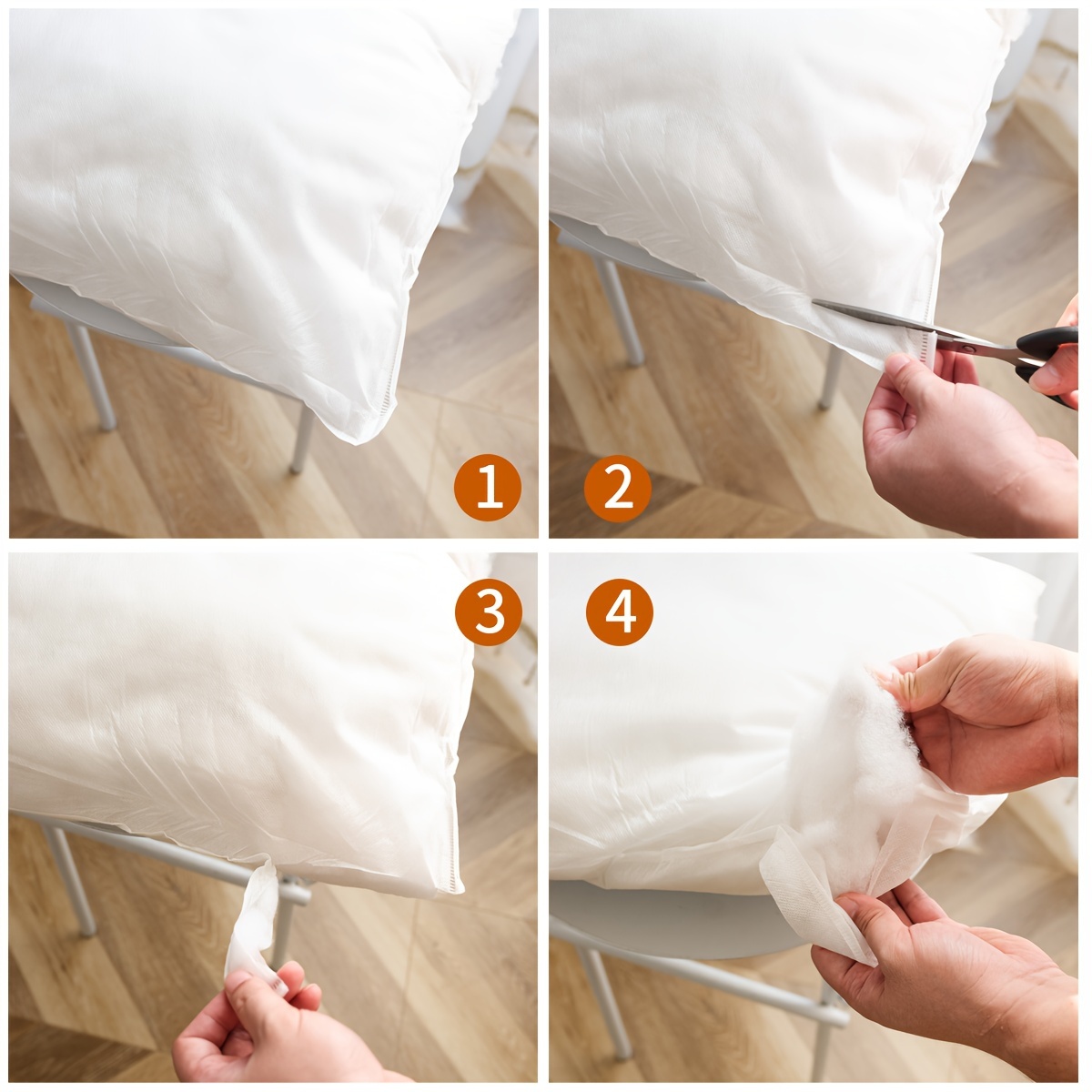 Diy Filling Cotton Fluffy And Soft Pp Cotton 15d Pillow Hand - Temu