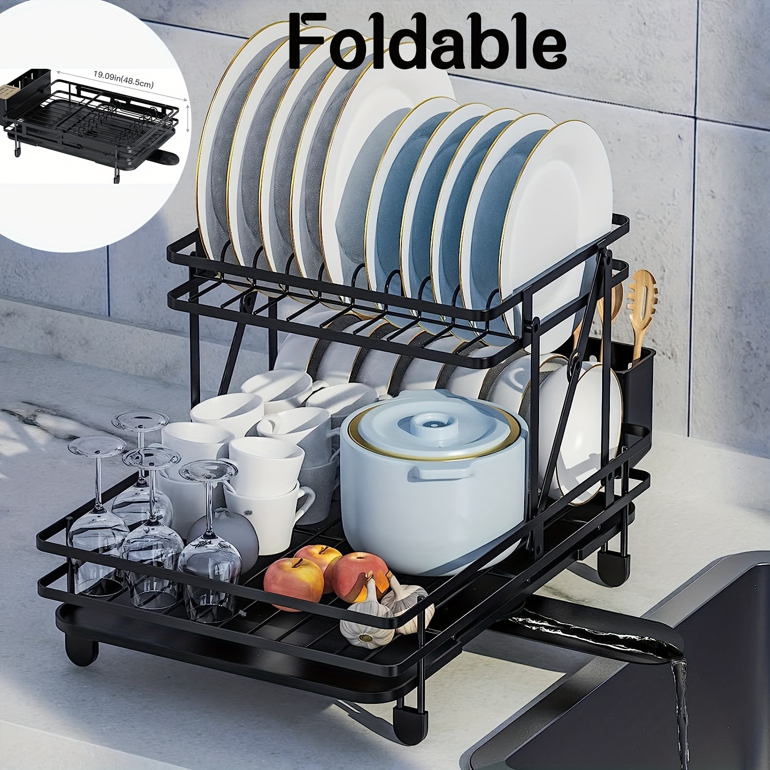 Multifunctional Space saving Sink Dish Drying Rack With 1 - Temu