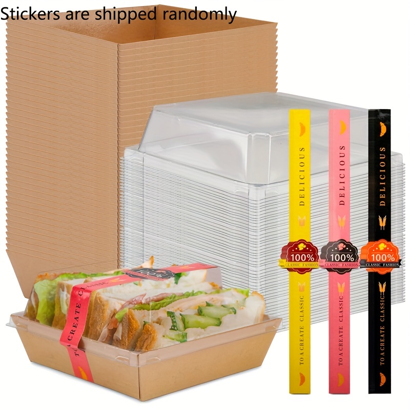 Paper Charcuterie Boxes With Clear Lids Brown Cookie Boxes - Temu