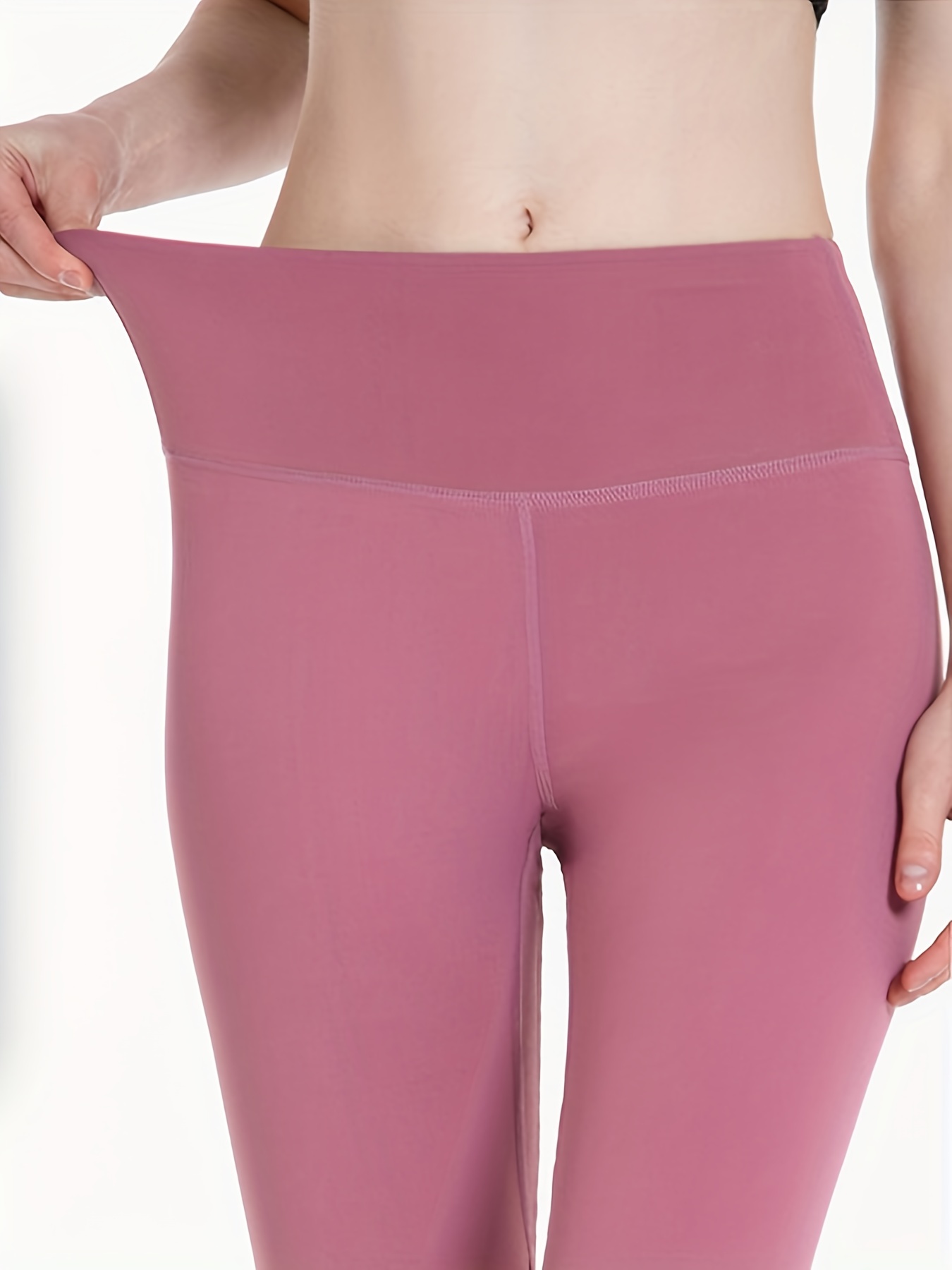 Capri Yoga Pants Pink Blue, Workout Leggings, Capri Gym Pants, Hot