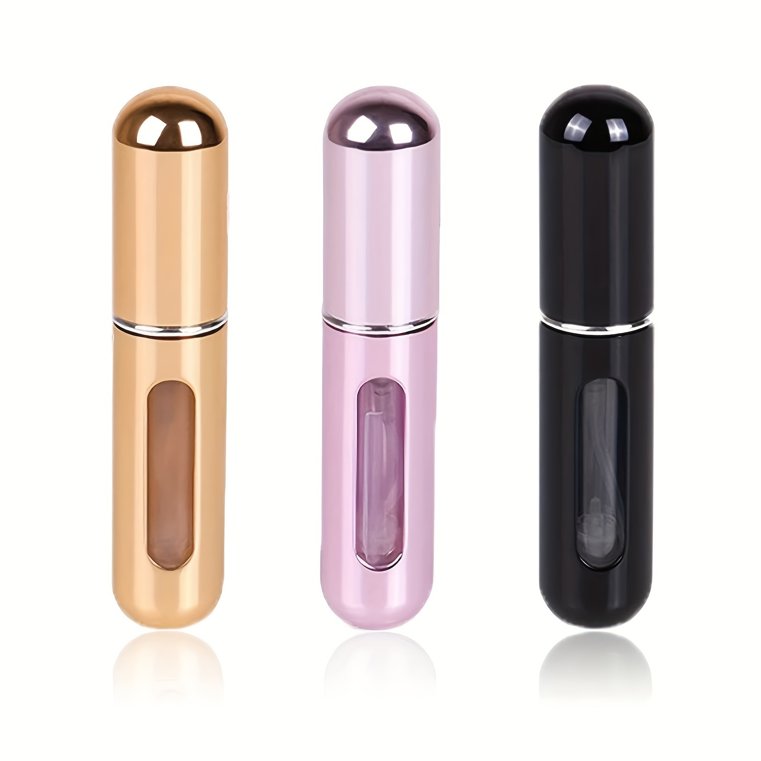 

3-piece 5ml Mini Refillable Perfume Atomizer - Portable & Bpa-free Plastic Spray Bottles For Travel