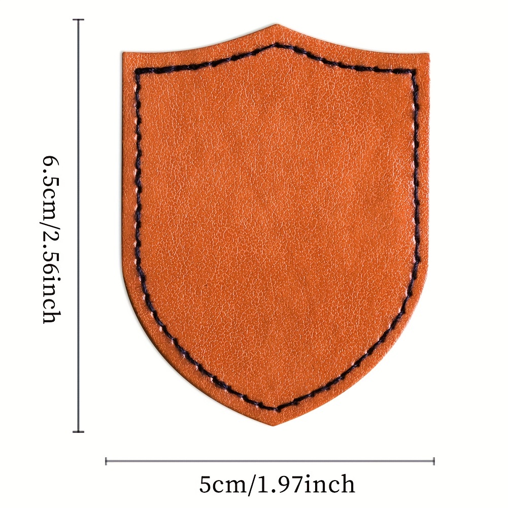 Rectangle Laserable Leatherette Patch with Adhesive, Blank Hat Patches,  Glowforge Laser Supplies, Faux Leather, 25 Pack, Light Brown