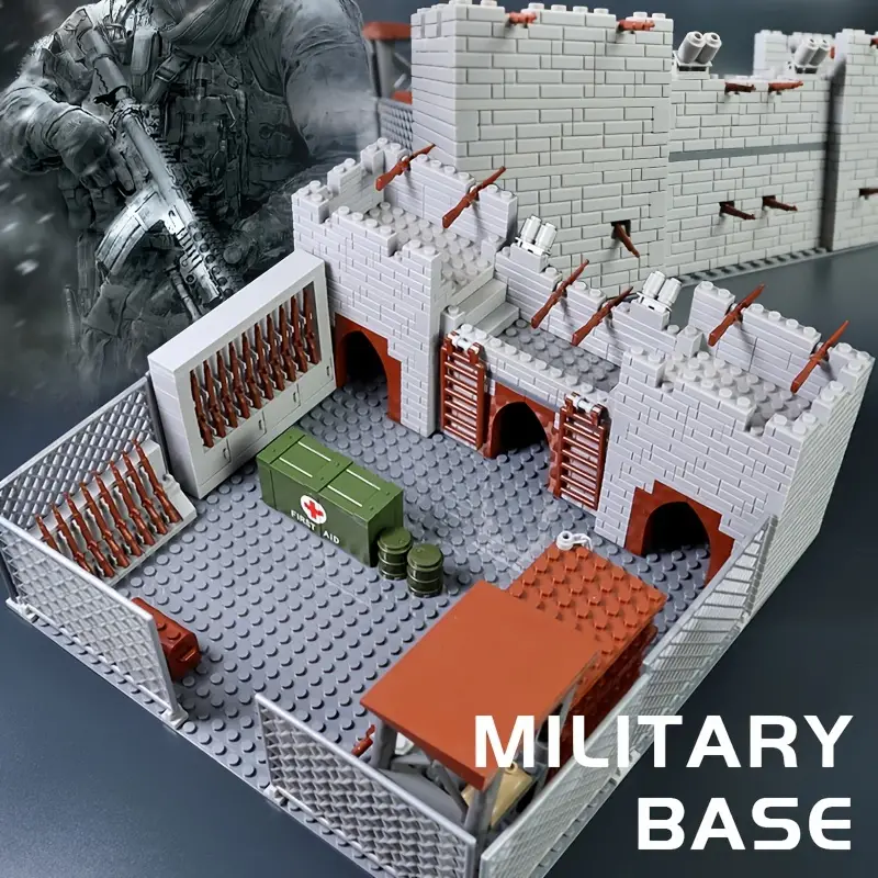 Blocs de construction de base militaire ensemble de jouets - Temu