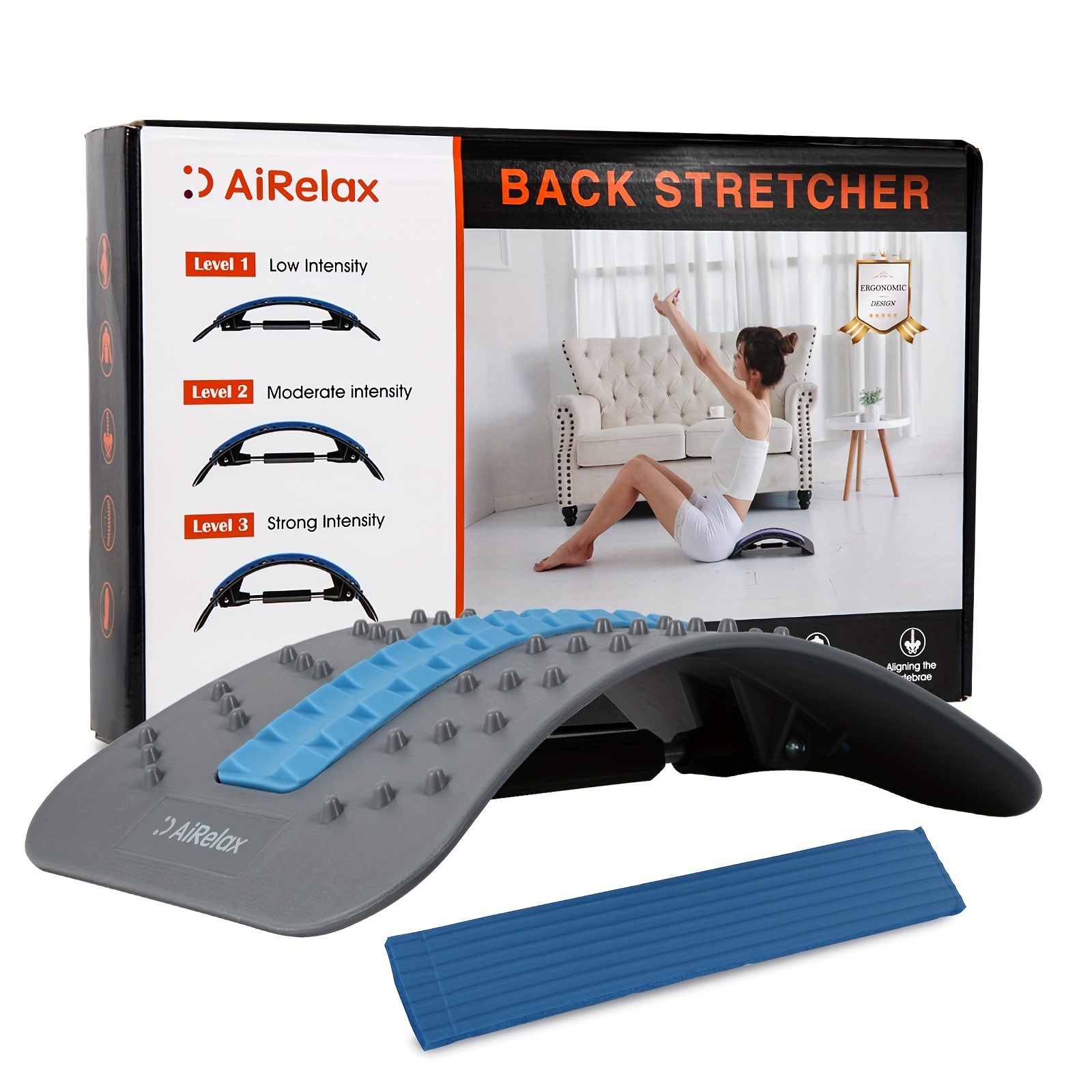 Thrift-Minded Quality Back Stretcher Multi level Back Cracker Upper Lower  Back - Temu, sciatica pain relief devices lower back