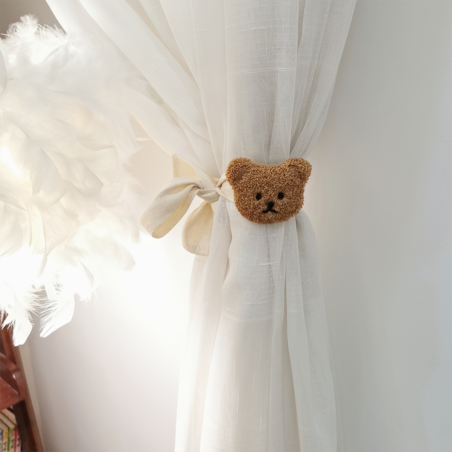 home decor bear shape tieback window curtain   clip kids room hanging curtain holders tie backs curtain accessories details 3