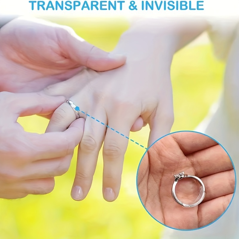 12PCS Ring Size Adjust for Loose Rings, Invisible Transparent Ring